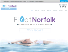 Tablet Screenshot of floatnorfolk.com